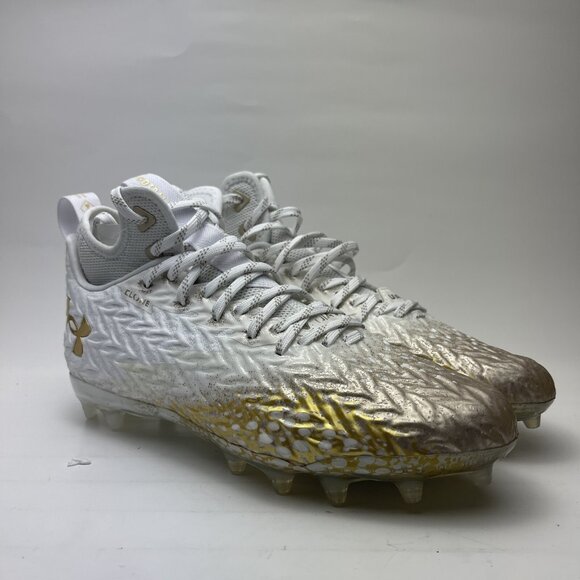 UNDER ARMOUR SPOTLIGHT CLONE 3.0 MC FOOTBALL CLEATS Womens Size 10 3026343-100 - Picture 1 of 7
